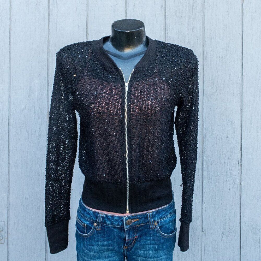 H.I.P. Long Sleeve Sheer Cardigan